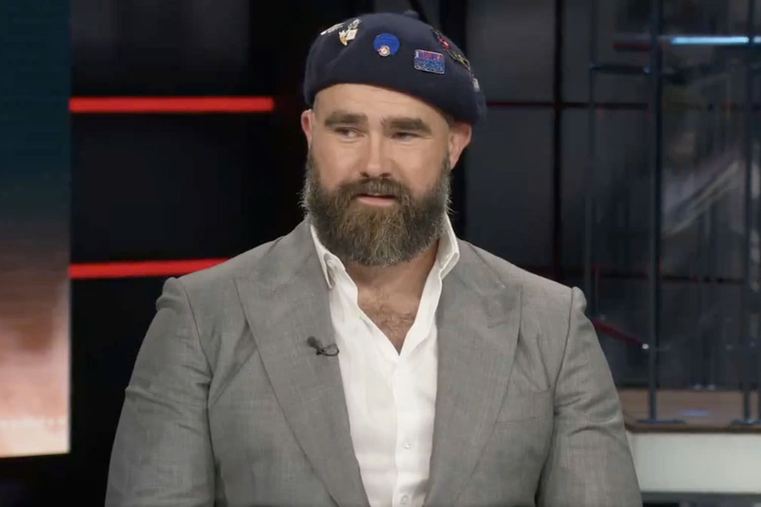 Jason Kelce Poses with Fans During Visits to Philadelphia Restaurants