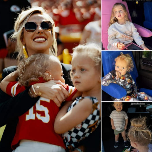 ‘My Babies’ Brittany Mahomes Displays Custom Car Seat Covers for Her(02)