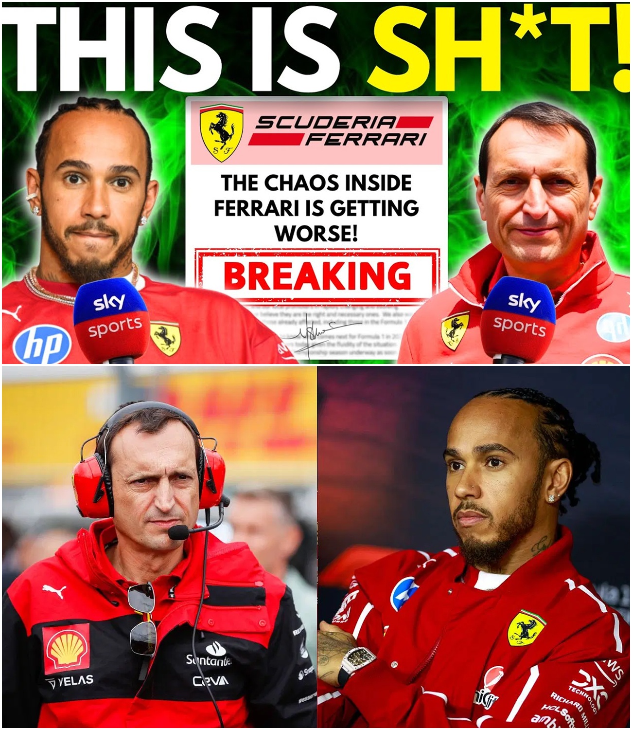 Ferrari crisis explodes as dramatic leak uncovers Hamilton’s heated row