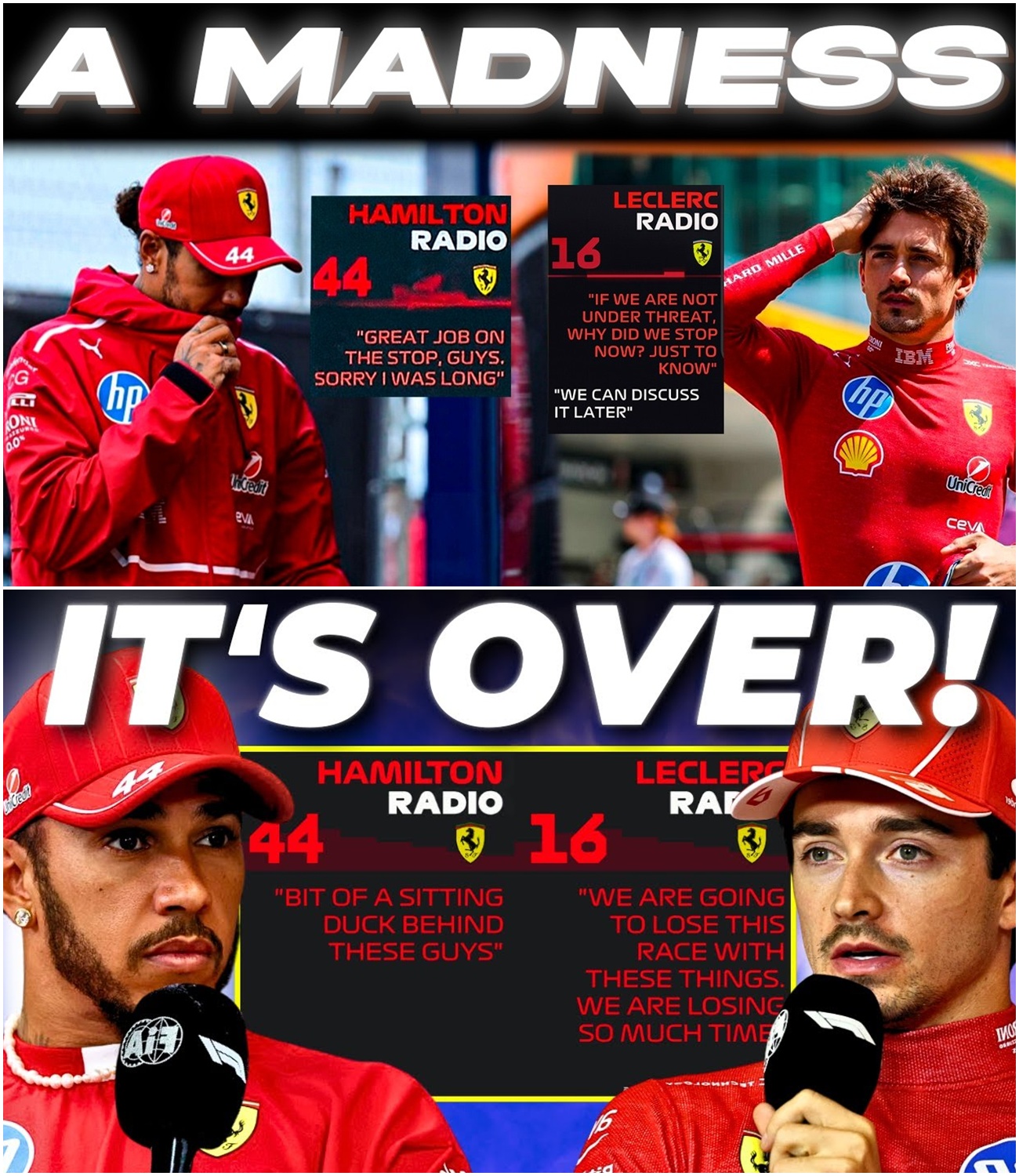 Hamilton and Leclerc are absolutely furious after a leaked radio